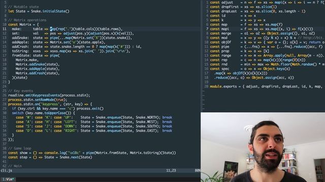 Coding Snake in Functional JavaScript (Part 3) смотреть онлайн