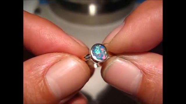 Ladies Opal Ring Red Blue 14k Rose Gold | FlashOpal.com смотреть онлайн