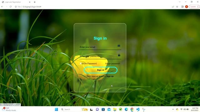 Login and Registration page using HTML, CSS and JavaScript смотреть онлайн