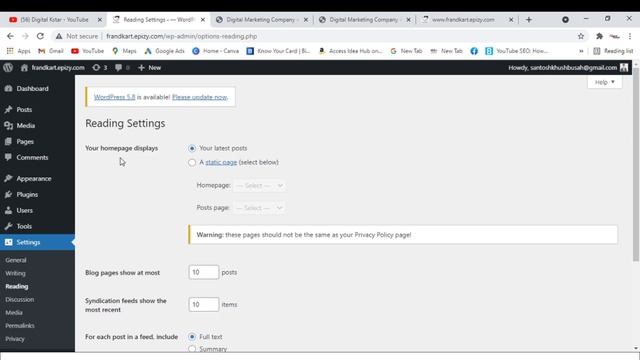 how to set homepage as front page in wordpress | home page | wordpress homepage смотреть онлайн