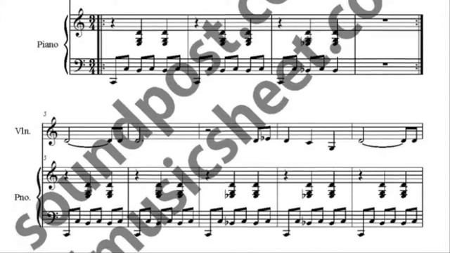Loss Colde violin,piano music sheet смотреть онлайн