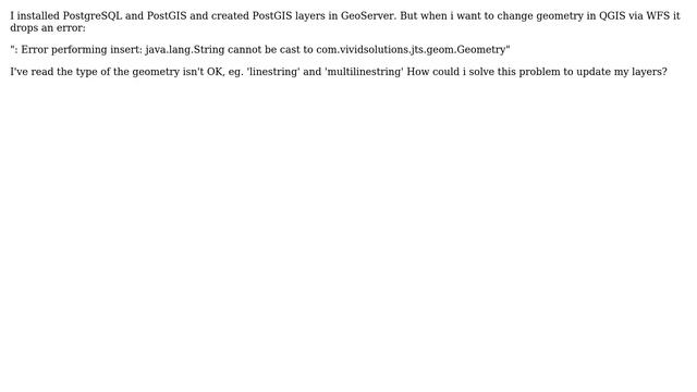 GIS: Why QGIS WFS doesn't update PostGIS line and polygon layers? смотреть онлайн