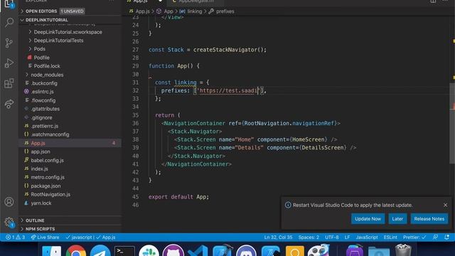 Implement deep linking in React Native apps using Universal links and URL schema смотреть онлайн
