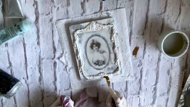 ?#Decoupage Tutorial Vintage Romantic Frame/Panel?Mixmedia?#Декупаж мастеркласс винтажная рамка?DIY