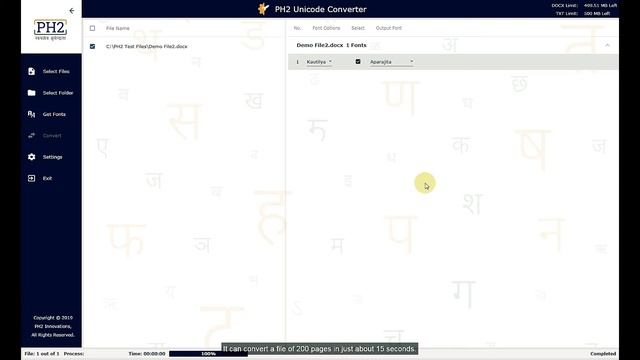How to convert a DOCX file using PH2 Unicode Converter? смотреть онлайн