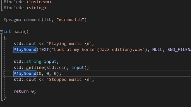 How to Stop and Play Music Using C++ (Simple) (PlaySound) смотреть онлайн