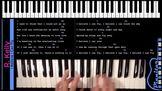 R. Kelly - I Believe I Can Fly / Easy Piano Tutorial - Pianitar смотреть онлайн