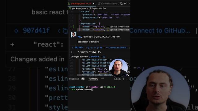 Обновление всех npm зависимостей одной командой смотреть онлайн