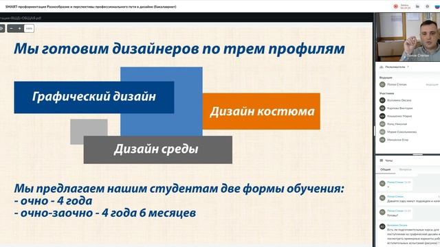 SMART профориентация Разнообразие и перспективы профессионального пути в дизайне бакалавриат смотреть онлайн