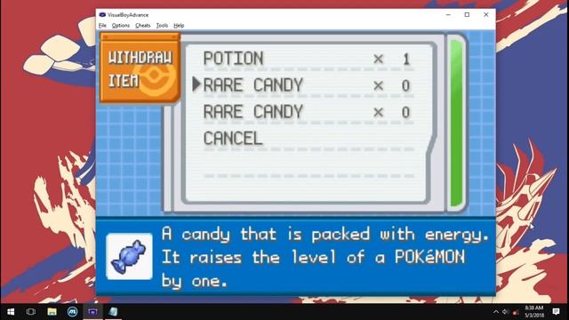 Pokemon Fire Red :- "Rare Candy" Cheat [Visual Boy Advance - PC] смотреть онлайн