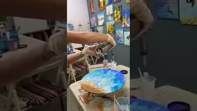 КАК создать картину в технике ФЛЮИД АРТ смотреть онлайн