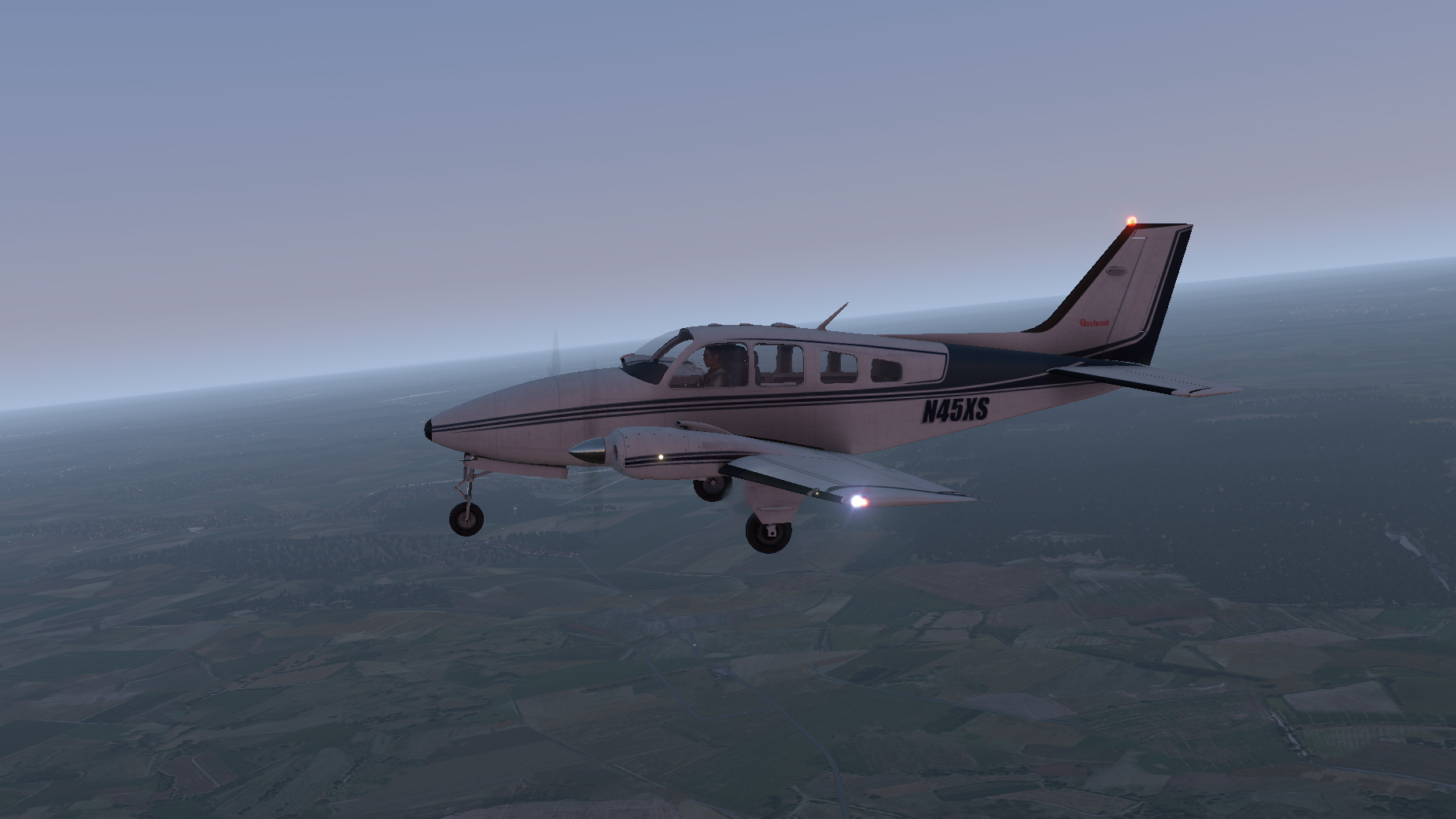 X-Plane 11. Beechcraft Baron 58 смотреть онлайн