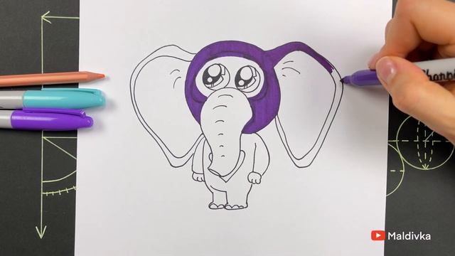 How to draw an elephant from Zootopia смотреть онлайн