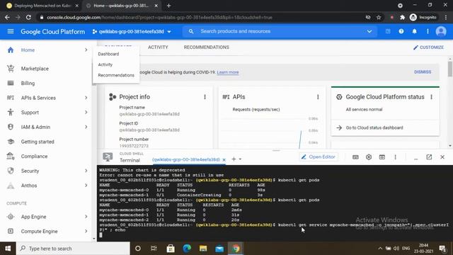 Deploying memcached on Kubernetes Engine[GSP165] смотреть онлайн