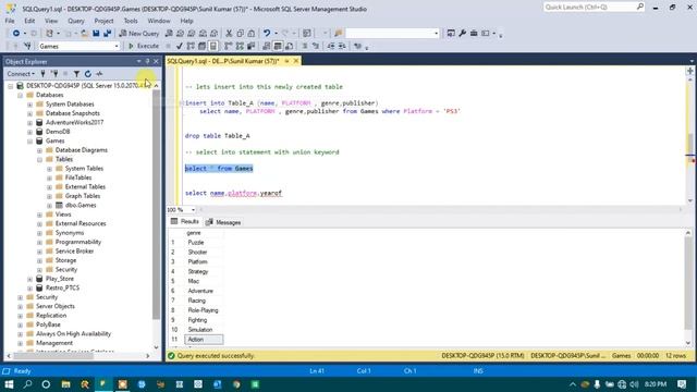 SQL Server - Select into.... Statement | Back-up existing table using select into statement смотреть онлайн