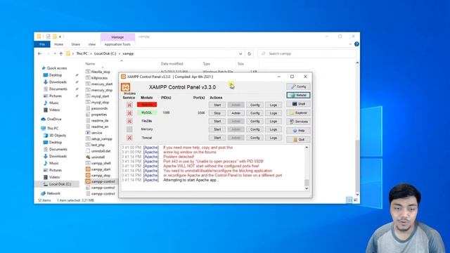 CARA MENGATASI XAMPP APACHE NOT RUNNING | ERROR APACHE SHUTDOWN UNEXPECTEDLY FIX смотреть онлайн