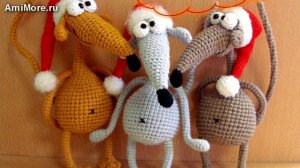 Амигуруми: схема Крыска. Игрушки вязаные крючком.