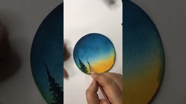 'The Crack Of Dawn' Watercolour Painting смотреть онлайн