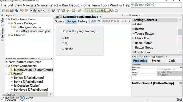 Button Group Demo смотреть онлайн