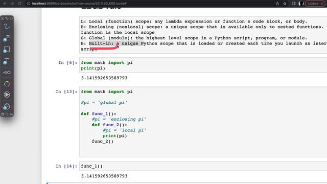 Python Complete Course #28 - Python Function LEGB rule, global keyword смотреть онлайн