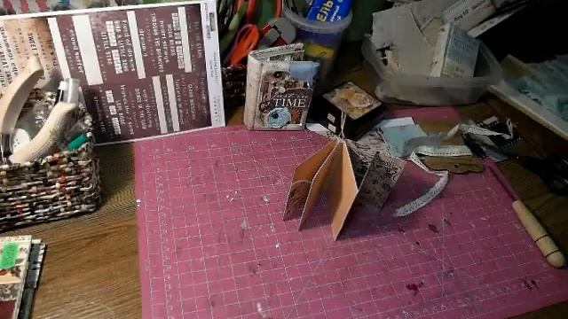 МК мини-блокнот, Workshop mini notebook scrapbooking смотреть онлайн