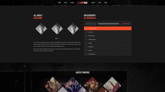 Jukebox - Music and Band WordPress Theme смотреть онлайн