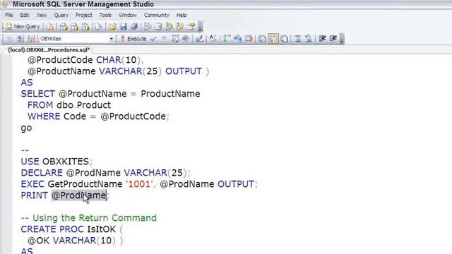 SQL Server Returning Parameters смотреть онлайн