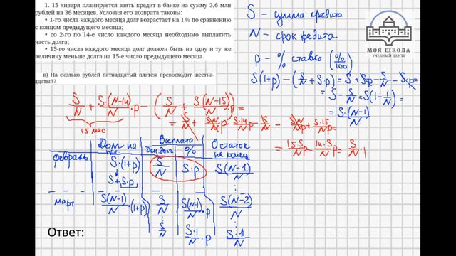 17 задание математика профиль смотреть онлайн