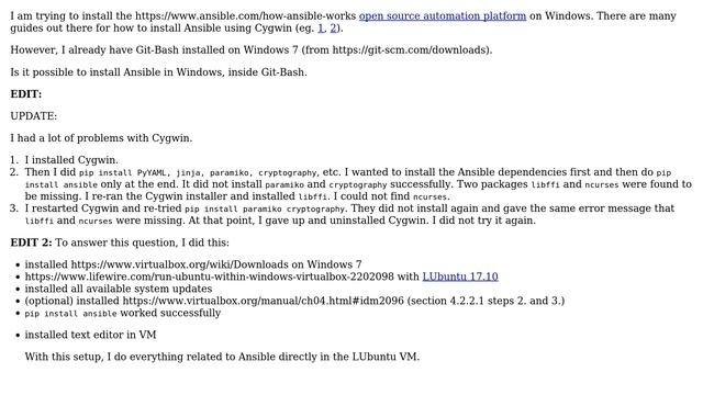 Install Ansible in Windows, using Git-bash (3 Solutions!!) смотреть онлайн