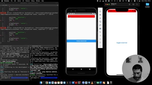 React Native (Typescript) animated snackbar component (tip included!) смотреть онлайн