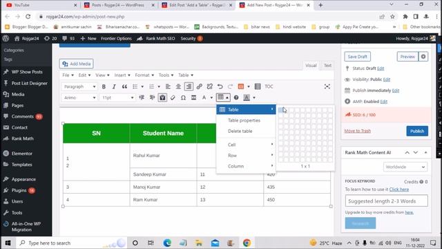 How to create a Table in WordPress Classic Editor | How to Add Tables in Classic Editor Posts смотреть онлайн