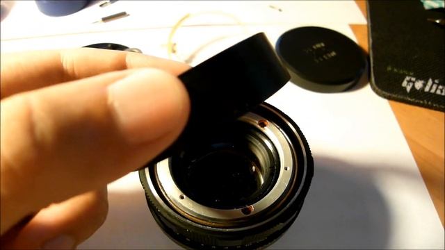 Ремонт; частичная разборка, смазка объектива Гелиос - 44М 58mm/F2.0 смотреть онлайн