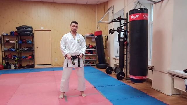 Тренировка рутинных связок для кумитэ, работа с резиновыми эспандерами в каратэ до сетокан смотреть онлайн