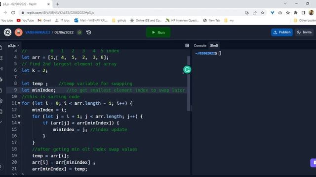 Find the "Kth" max and min element of an array in javascript. ||#dsa смотреть онлайн