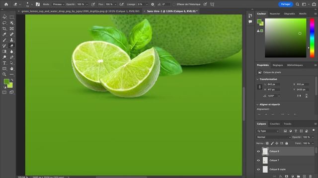 Conception d'affiche thé au citron - Photoshop смотреть онлайн