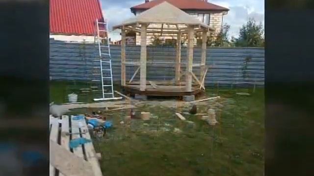 Шестигранная беседка своими руками. смотреть онлайн