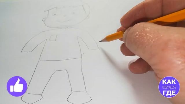 Как рисовать ребенка (мальчика) карандашом быстро смотреть онлайн