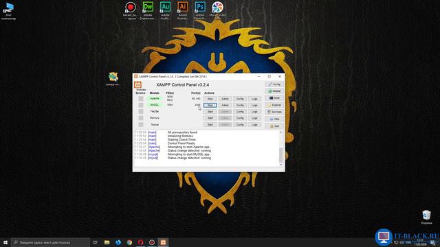 Установка и настройка локального сервера XAMPP на Windows 10. смотреть онлайн