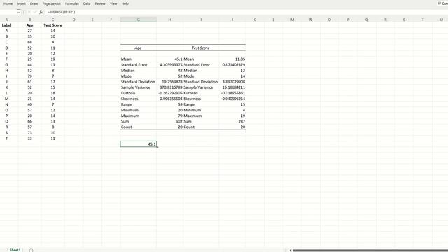 Statistics for Excel Introduction - Using Formulae to find Mean, Range and Standard Deviation смотреть онлайн