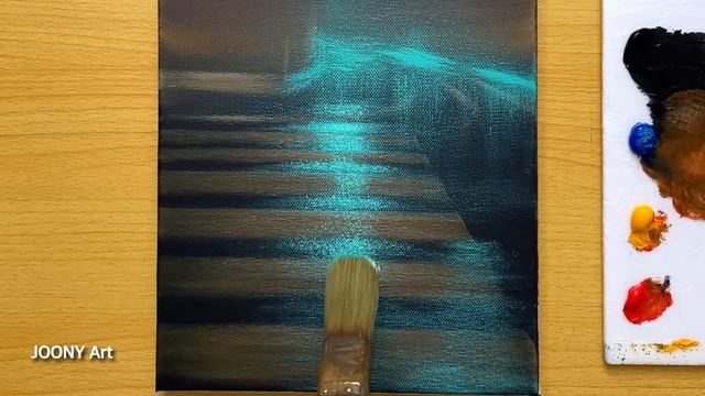 How to Draw Rainy Night Streets / Acrylic Painting for Beginners смотреть онлайн