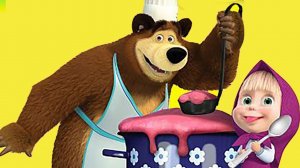 МАША И МЕДВЕДЬ ГОТОВИМ ЕДУ ИЗ ВСЕГО, ЧТО ЛЕЖИТ В ХОЛОДИЛЬНИКЕ И НА ПОЛКАХ С КОТЕНКОМ АБИ ДЛЯ ДЕТЕЙ