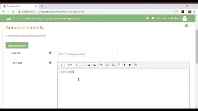 1.Moodle Tutorial St.Thomas College (Autonomous), Thrissur, # 4 Announcement смотреть онлайн