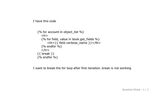 Django : How to break "for loop" in Django template смотреть онлайн