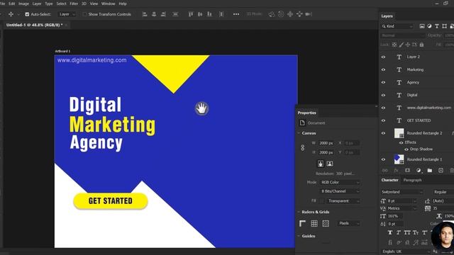 Web Banner Designing in photoshop | Design Graphics in Photoshop 2020 | Graphics Mentor Jitendra смотреть онлайн
