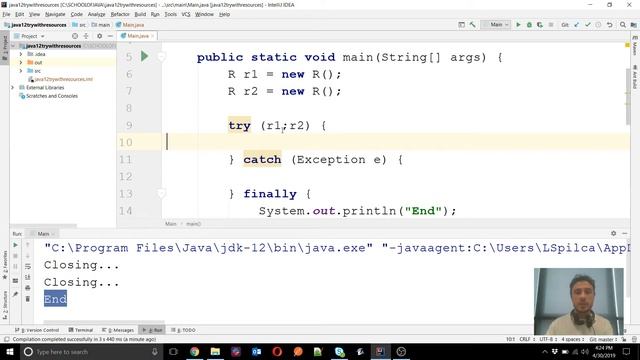 Review try-with-resources and see what's new starting with Java 9 смотреть онлайн