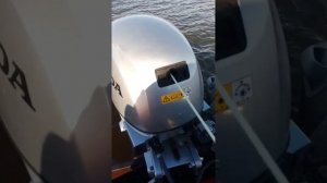 Первый запуск лодочного мотора Honda 10