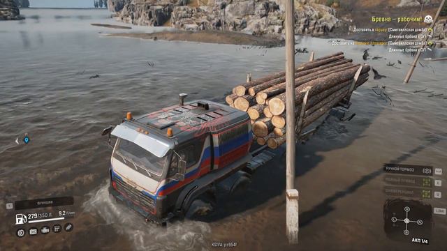 SnowRunner AZOV лесовоз короткий путь(мичиган) смотреть онлайн