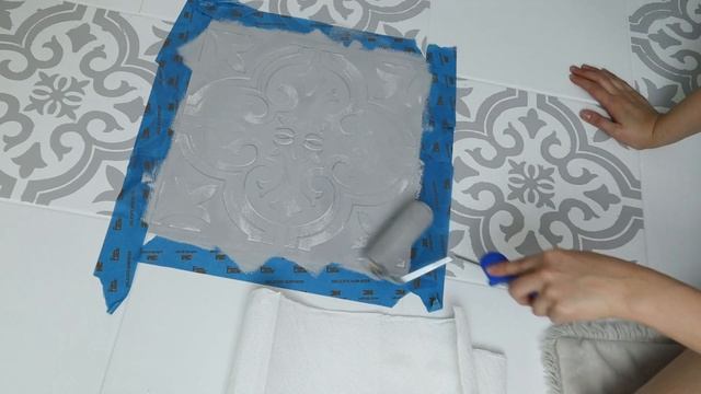HOW TO PAINT FLOOR DESIGN WITH FLOOR STENCILS | DIY