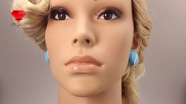 Bije.ru: Овальные серьги из полированной стали с голубой эмалью Bertlanda (Бертланда) смотреть онлайн