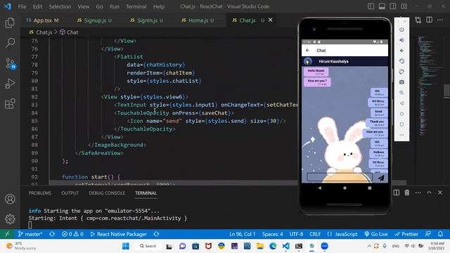 React Native | Mobile Application Development | Chat Application Video 4 смотреть онлайн